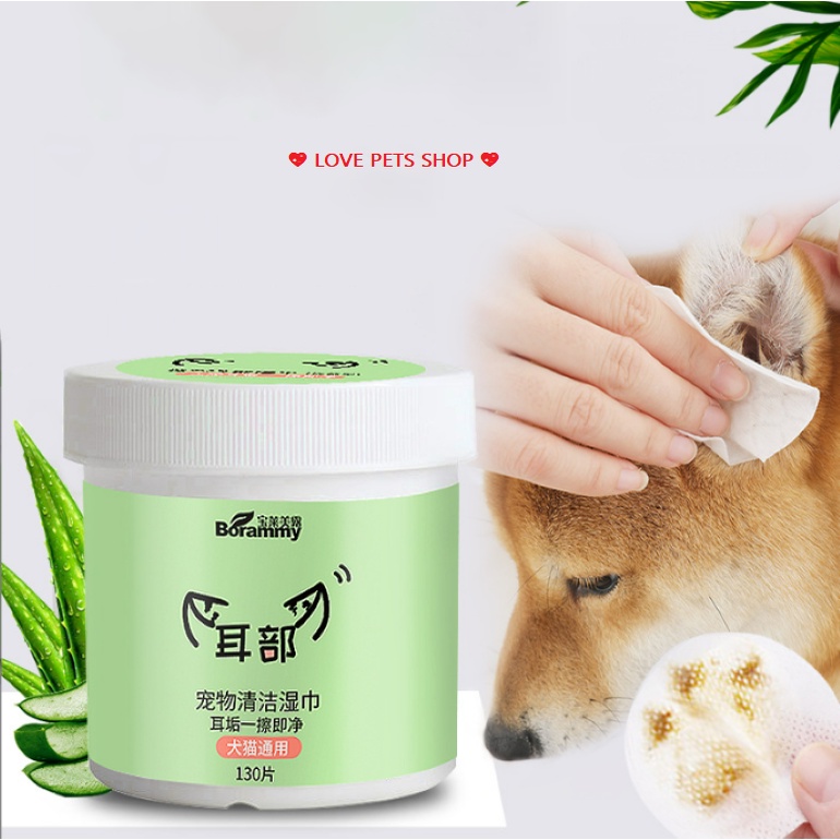 KHĂN ƯỚT LAU MẮT, LAU TAI CHO CHÓ MÈO - LOVE PETS SHOP