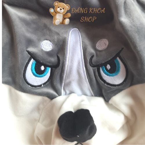 Vỏ Chó Husky Nhồi Bông Mặt Ngáo Siêu Đẹp, Cute - Quà Tặng Gấu Bông Dễ Thương ĐĂNG KHOA