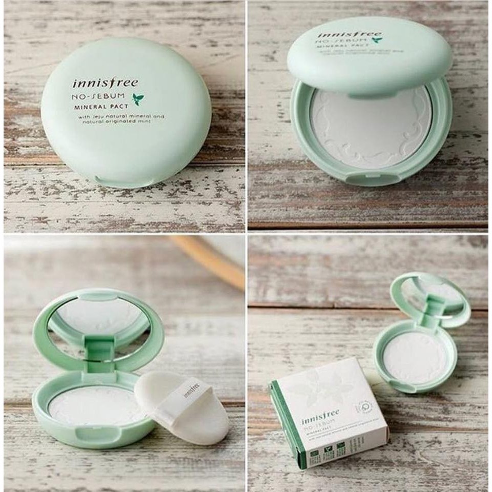 [Phấn Tốt Nhất Dành Cho Da Dầu] Phấn nén kiềm dầu Innisfree – No sebum Mineral Pact