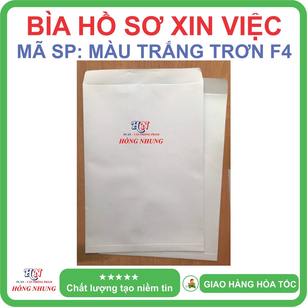 COMBO 100 CÁI BÌA HỒ SƠ XIN VIỆC, KÍCH THƯỚC KHỔ A4/F4