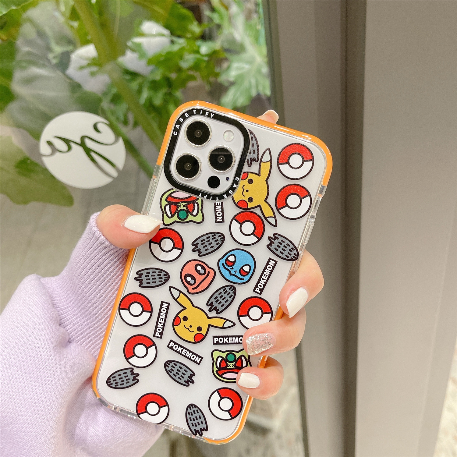 Casetify Phone Case iPhone 11 12 Pro Max 7 8 Plus SE 2020 X XS MAX XR High Quality TPU Soft Silicone Transparent Back Cover iPhone 12 Mini Cartoons Mickey Pokémon Pattern Casing