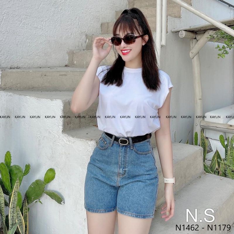 Quần jean ngố kèm đai hàng QCL1