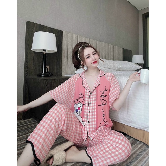 BỘ PIJAMA DÀI LỤA MANGO LOẠI 1, Tay cánh dơi siêu xinh