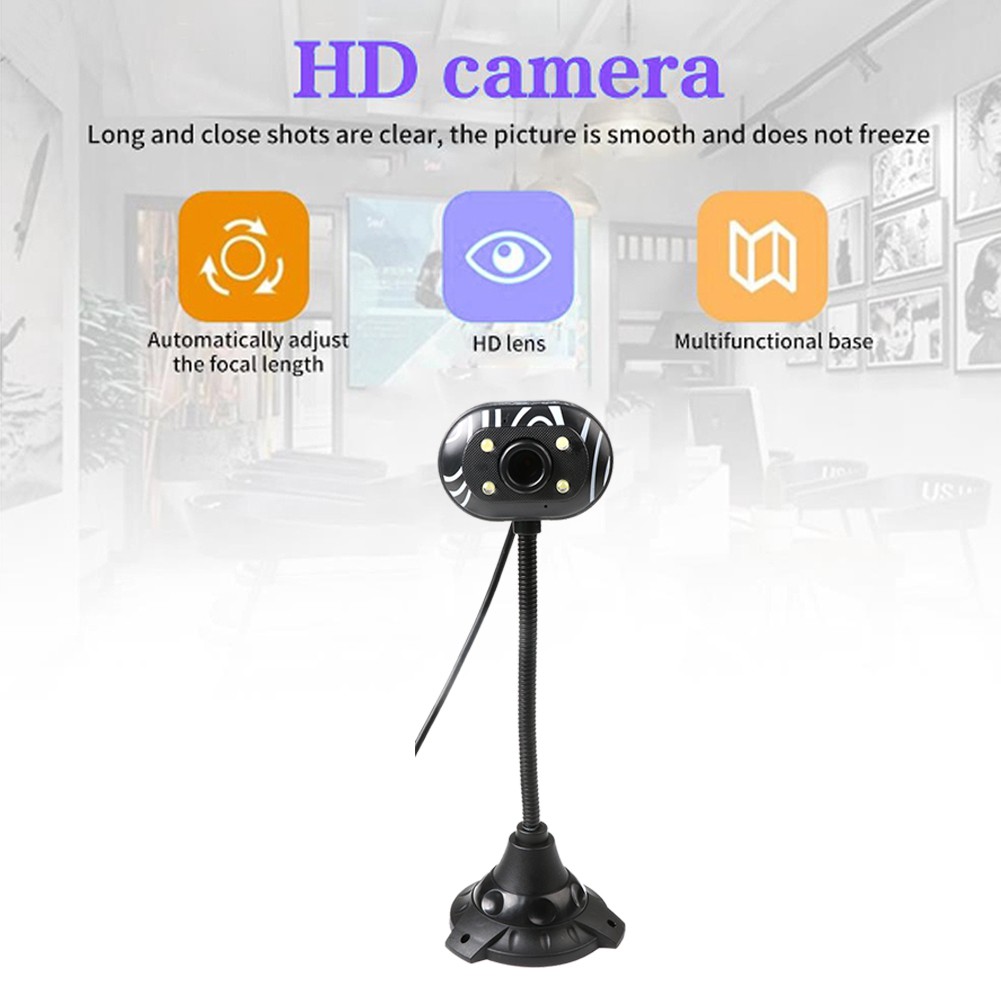 Webcam HW HD 480p kèm micro cho máy tính để bàn/Laptop | BigBuy360 - bigbuy360.vn