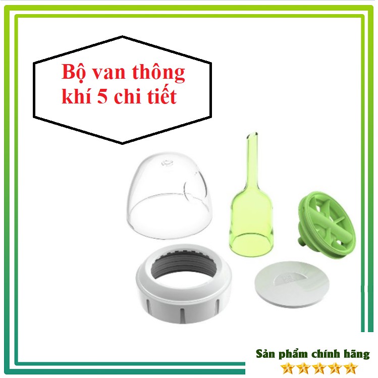 [HÀNG CHÍNH HÃNG 100%]  Bộ van thông khí 5 chi tiết bình sữa Dr.brown's cổ rộng dòng option Plus 150ml và 270ml