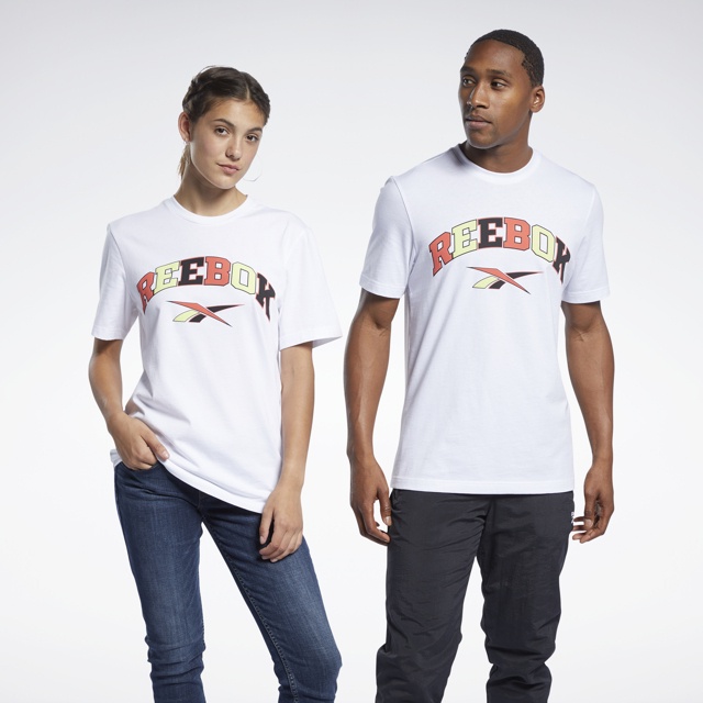 Reebok CASUAL Áo thun Thời trang Unisex Basketball Tee Màu trắng GJ5855