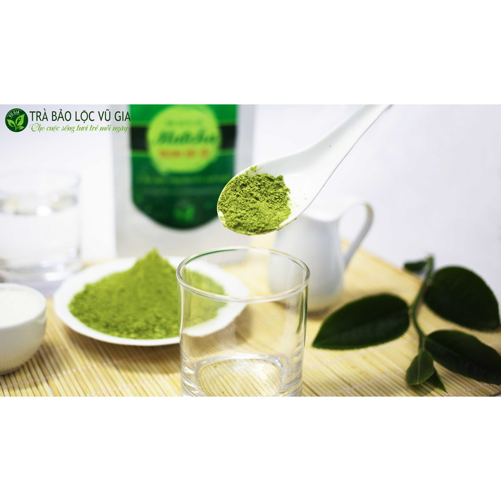 Combo Bột Trà Xanh + Bột Đậu Đỏ - Nguyên Chất Vũ Gia (100g/ hũ) + Tặng Cọ Quét Silicon