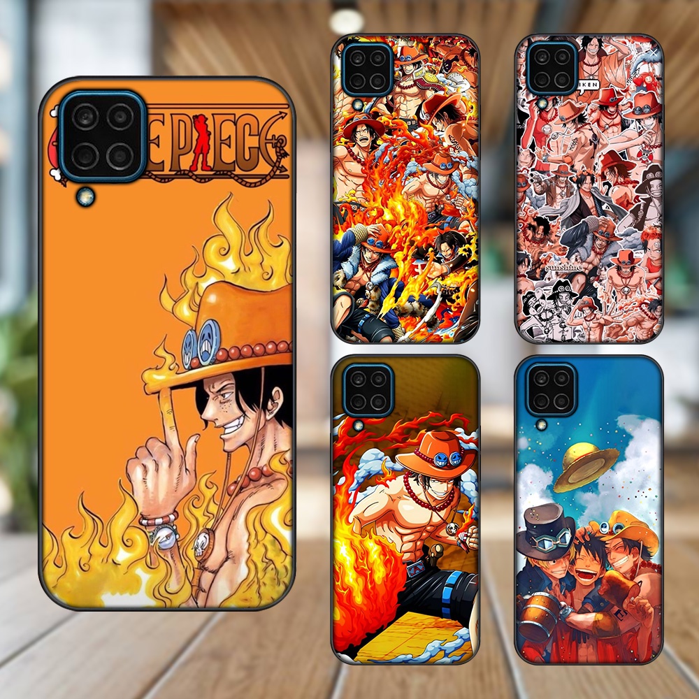 Ốp lưng Samsung M32, M33, M53, M62 viền đen in hình Ace One Piece