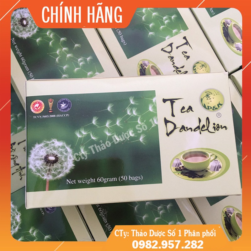 Trà Bồ Công Anh 50 túi lọc P&K - mát gan, giải độc, ngừa ung thư -  TDSO1