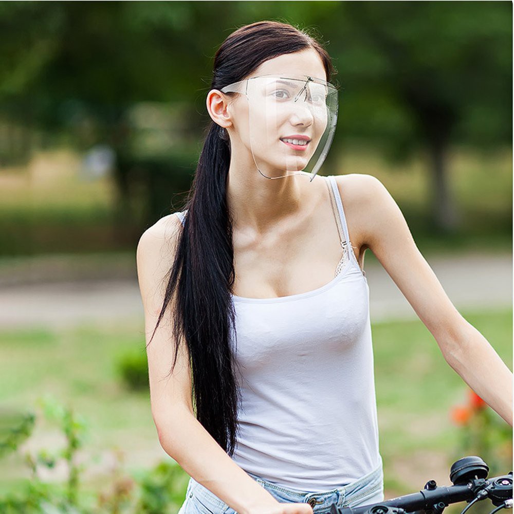 Mắt kính bảo hộ trong suốt chống bụi, chống giọt bắn full mặt bảo vệ mắt Face Shield, Kính chắn covid