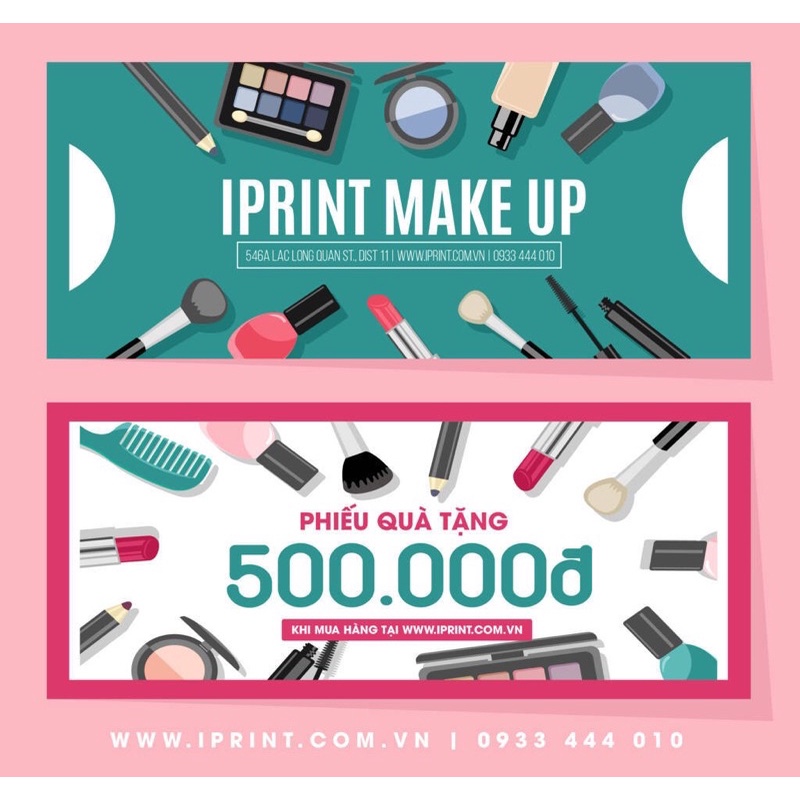 In phiếu voucher, phiếu giảm giá. Thiết kế free. Combo 100 tờ