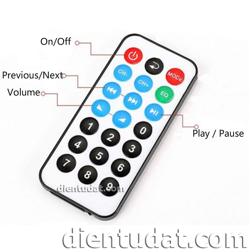 Mạch giải mã âm thanh bluetooth kèm remote hồng ngoại