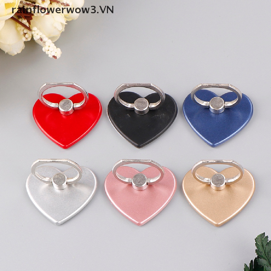 1 Nhẫn Đỡ Điện Thoại Hình Trái Tim Xoay 360 Độ Tiện Dụng