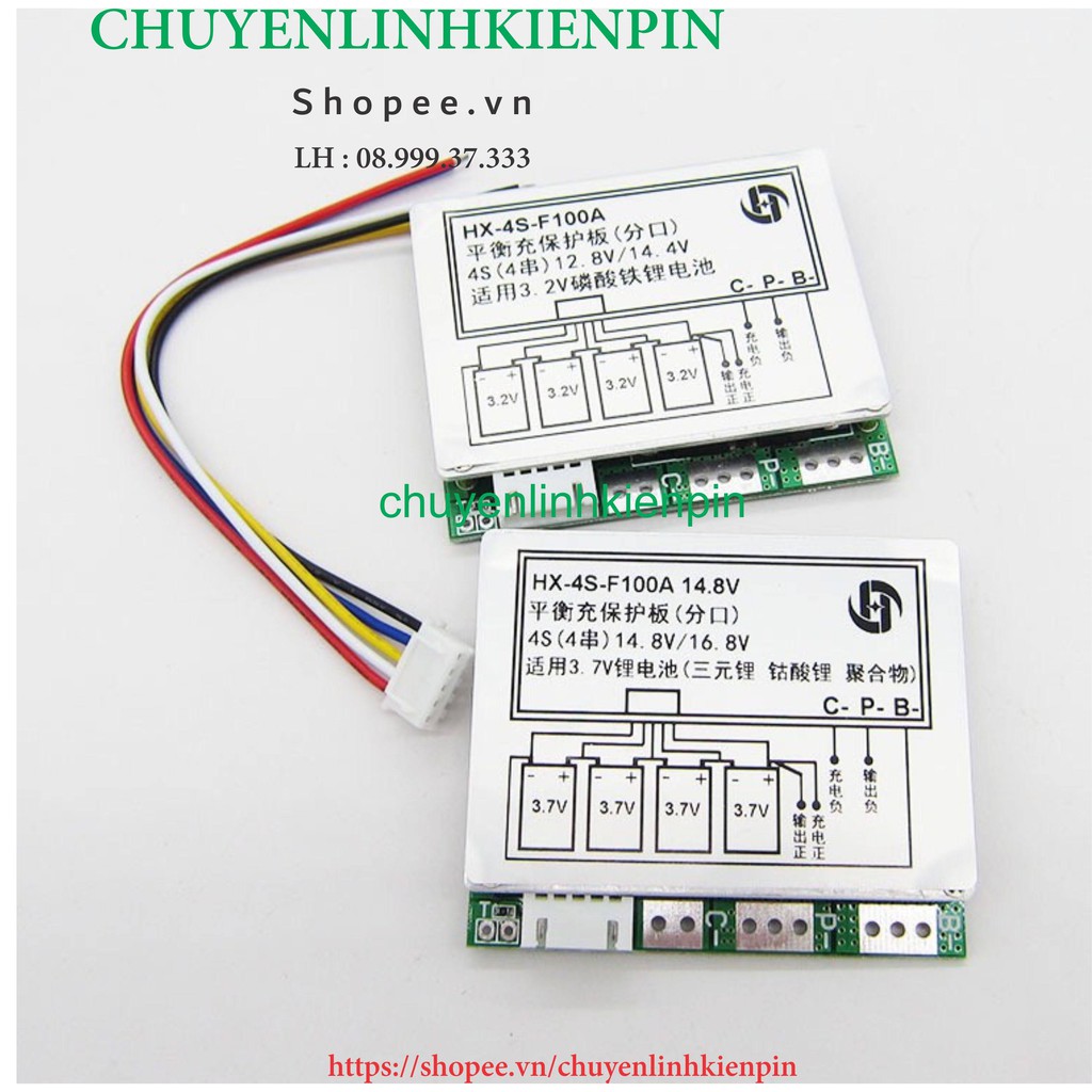 Mạch Bảo vệ - cân bằng pin Life 3.2V 4S 100A ( BL64_65 )