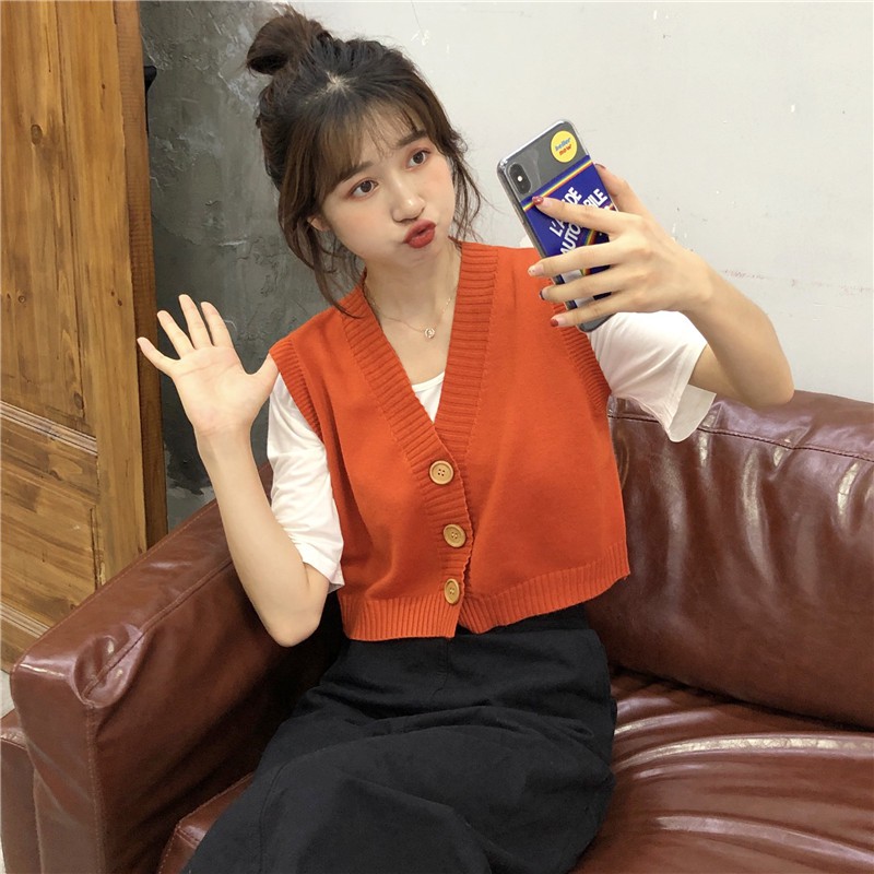 [SẴN] Áo gile len nữ Ulzzang Quảng Châu AGL4 | BigBuy360 - bigbuy360.vn