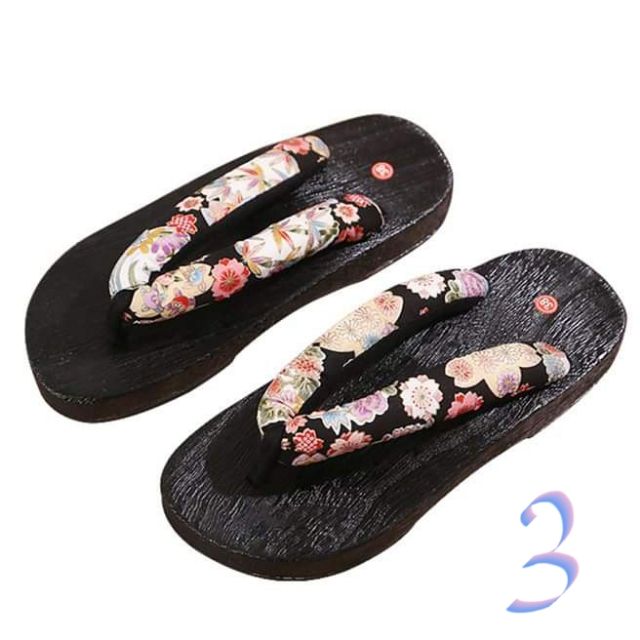 [Order] Geta guốc gỗ đế bằng quai hoa nữ