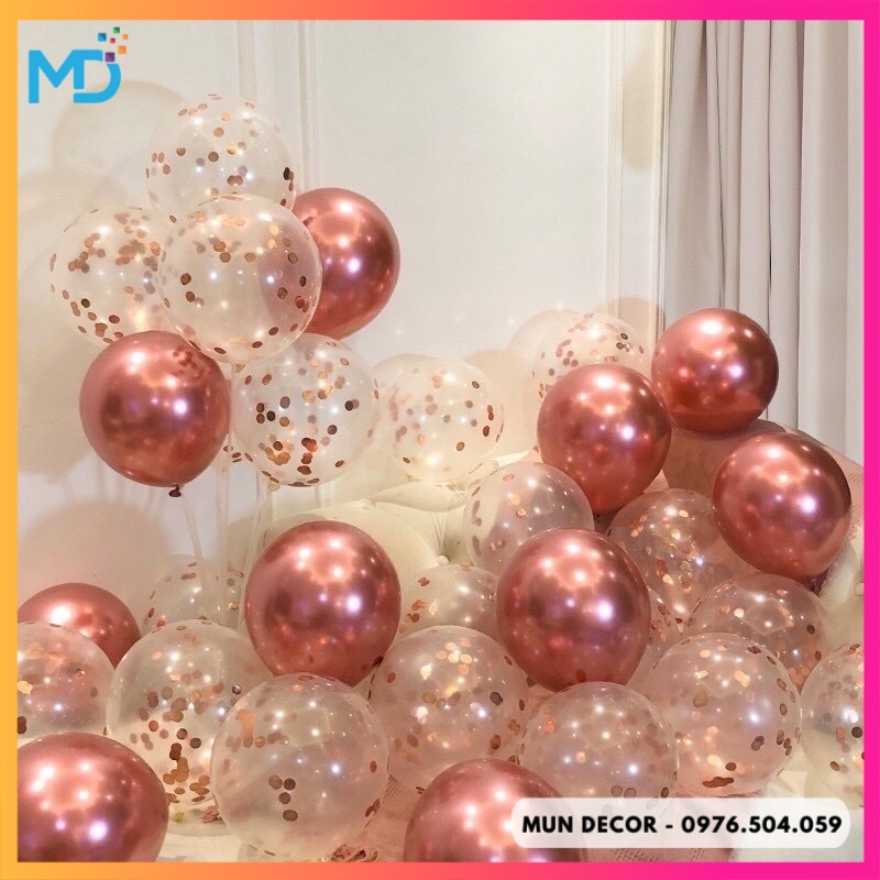 Set 10 Bóng Bay Mix Nhiều Màu Trang Trí Sinh Nhật Trang Trí Phòng Cưới