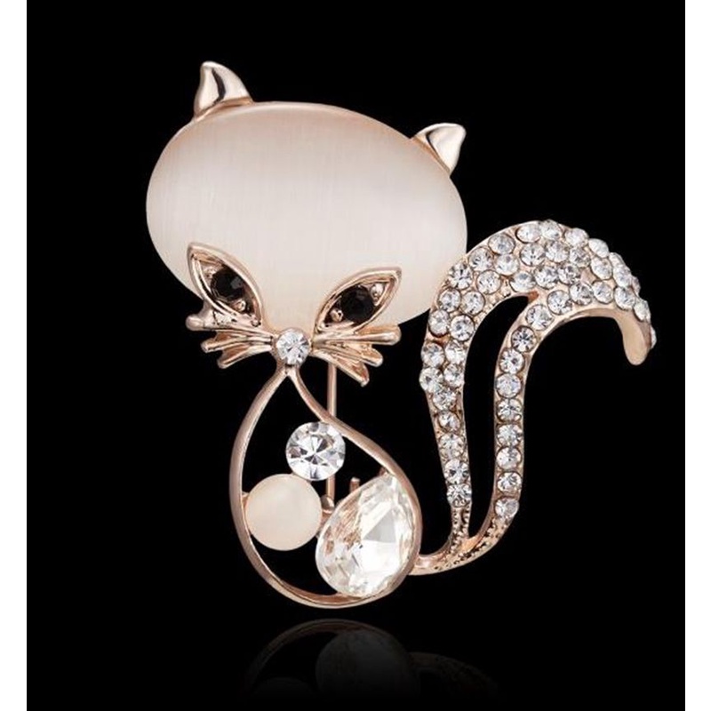 Ghim Cài Áo Hình Hoa Đính Pha Lê Thanh Lịch