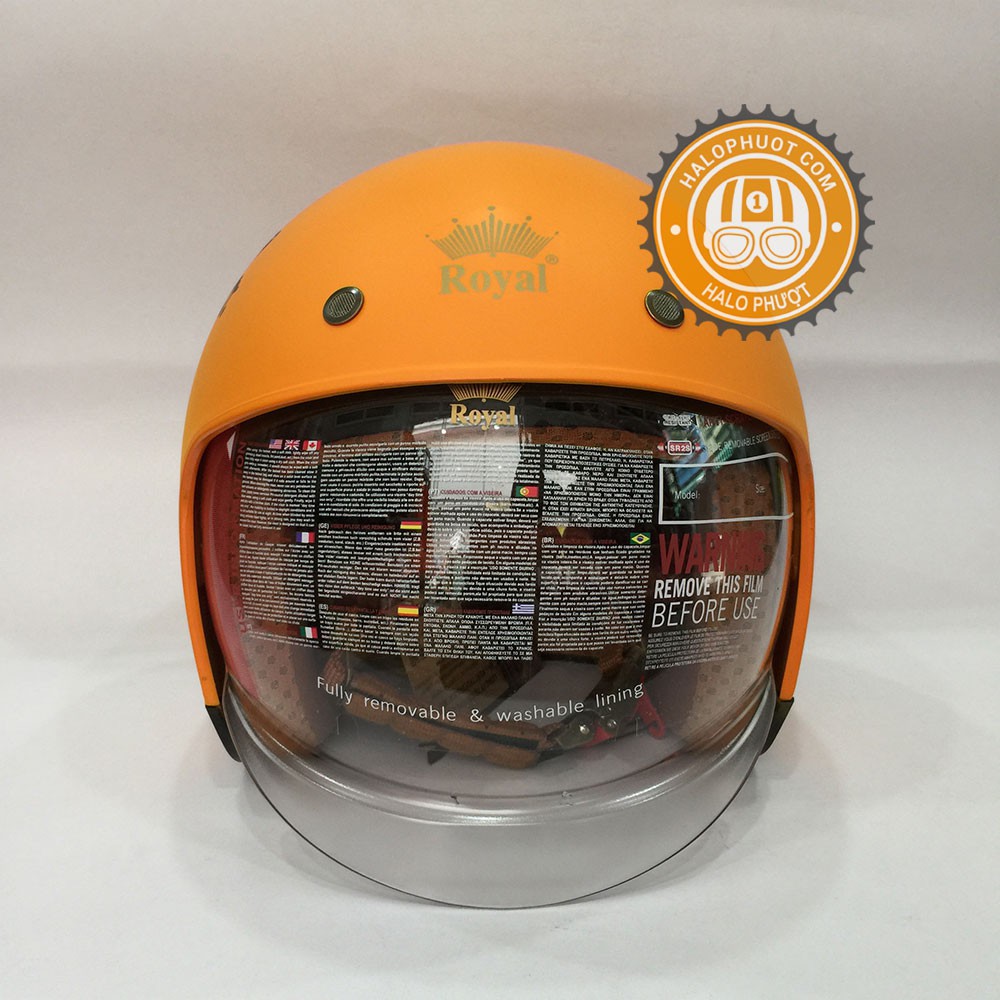 Nón bảo hiểm 3/4 kính âm Royal M139 V7 Nhám