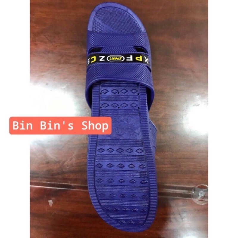 Dép nam quai ngang 2 màu xanh đen size 40-43