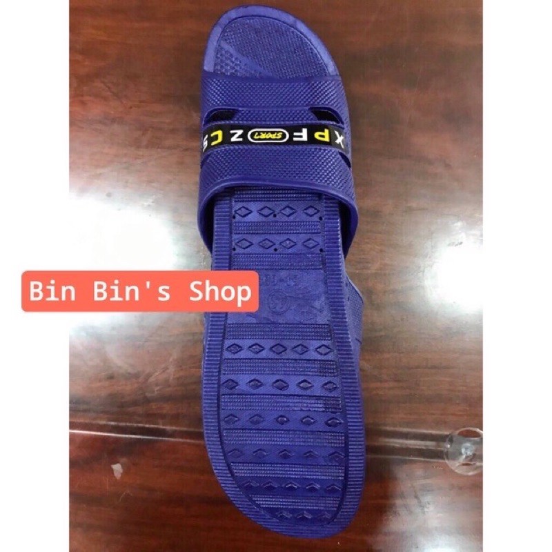 Dép nam quai ngang 2 màu xanh đen size 40-43