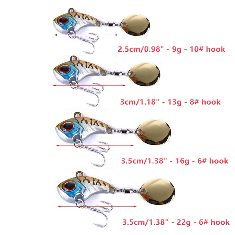 Bộ 5 Mồi Câu Cá Ba Lưỡi Bằng Kim Loại Cứng