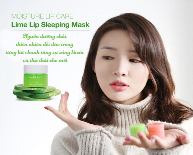 Mặt nạ ngủ môi dưỡng ẩm và tẩy tế bào chết hương chanh – Care:nel Lip Sleeping Mask Lime