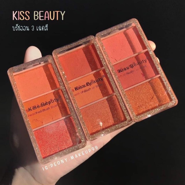 Má hồng 3 ô kissbeauty