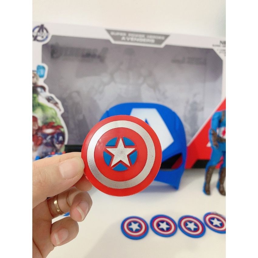 Đồ Chơi Mặt Nạ Captain America - Đại Úy Mỹ Và Phụ Kiện Chiến Đấu Siêu Cấp Cho Bé Nhập Vai Siêu Anh Hùng - SUMOSHOP86