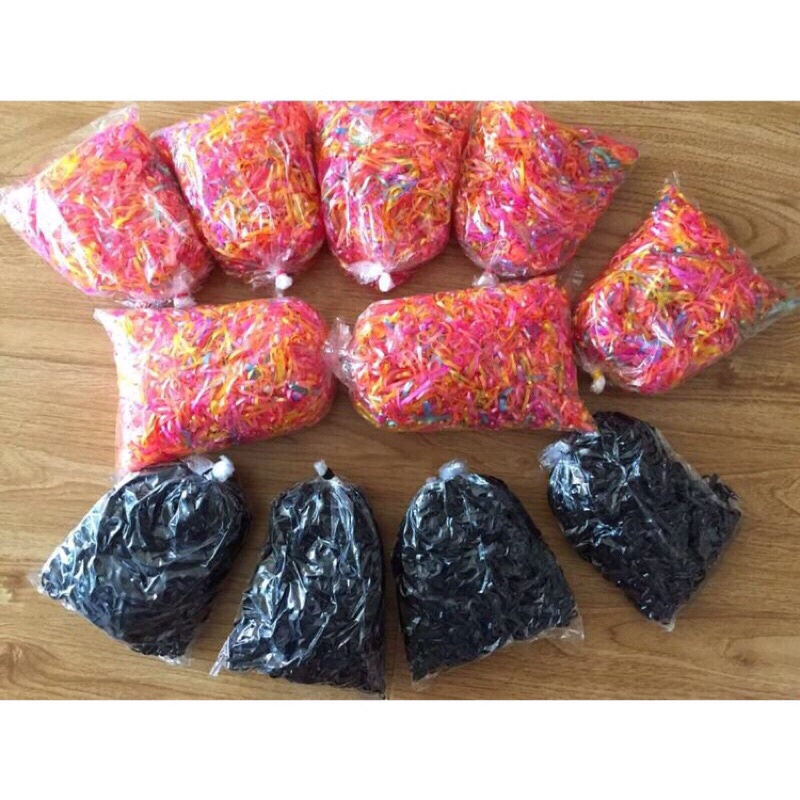 [màu đen và nhiều màu] Chun cột tóc,buộc tóc nhiều màu sắc dẻo dai,độ đàn hồi tốt,dêc dùng vói nhiều kiểu tóc