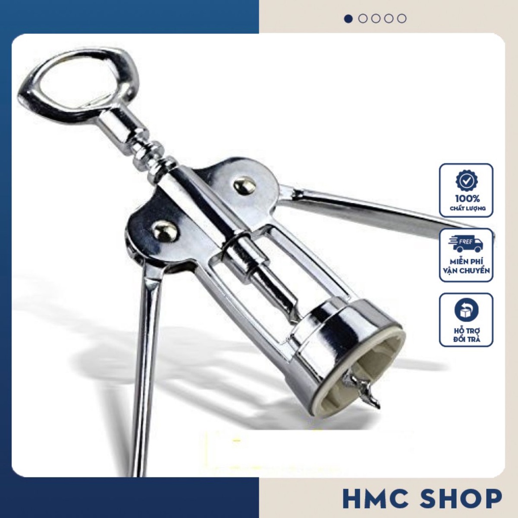 Dụng cụ mở rượu vang hay bia inox tiện ích - VỎ ĐỎ