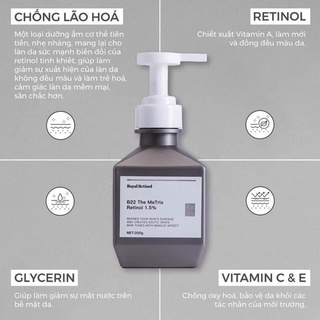 Kem Ủ Trắng Royal Retinol 1.5% B22 The Matrix Cấp Ẩm Làm Trắng Da