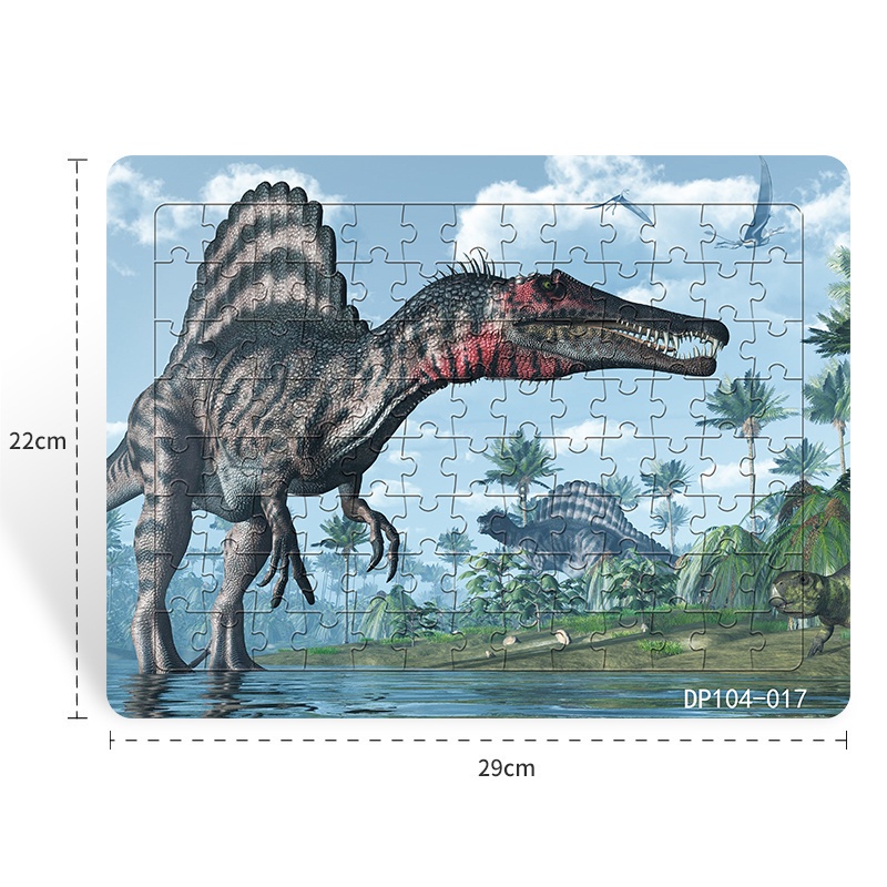 Bộ Đồ Chơi Xếp Hình Khủng Long Kỷ Jura 3 + 104 Mảnh Giáo Dục Sớm Cho Bé