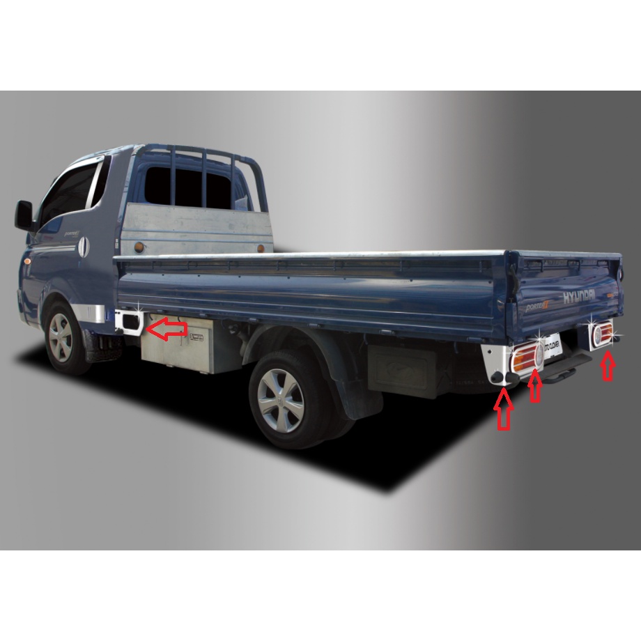 Ốp Trang Trí Đèn Hậu Đèn Sau Xe Tải Hyundai Porter 2 H150 H100