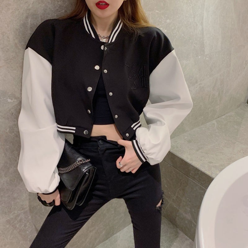 Áo Khoác Bóng Chày Form Rộng Phong Cách Hàn Quốc 2021 Cho Nữ