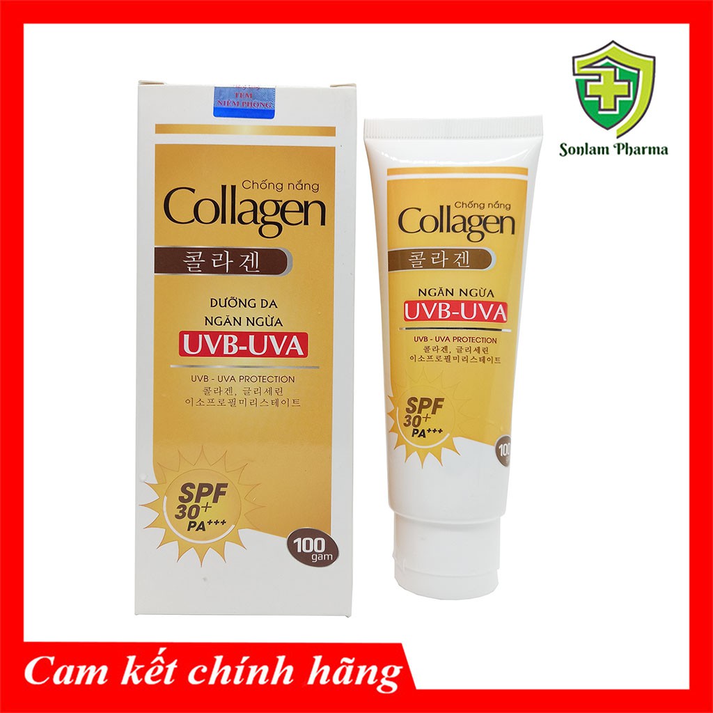 Kem chống nắng Collagen tuýp 100g - Dưỡng da, ngăn ngừa UVB-UVA