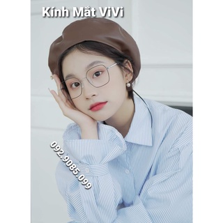 Gọng kính cận nam nữ vivieyewear kim loại hàn quốc dáng vuông thanh mảnh V2567