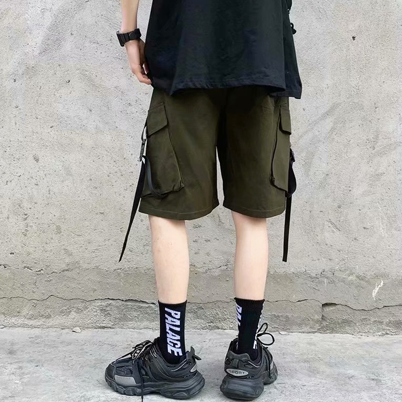 ✦AFFLIGA✦Quần Short Thể Thao Ống Rộng Thời Trang Mùa Hè Phong Cách Hàn Quốc Cho Nam