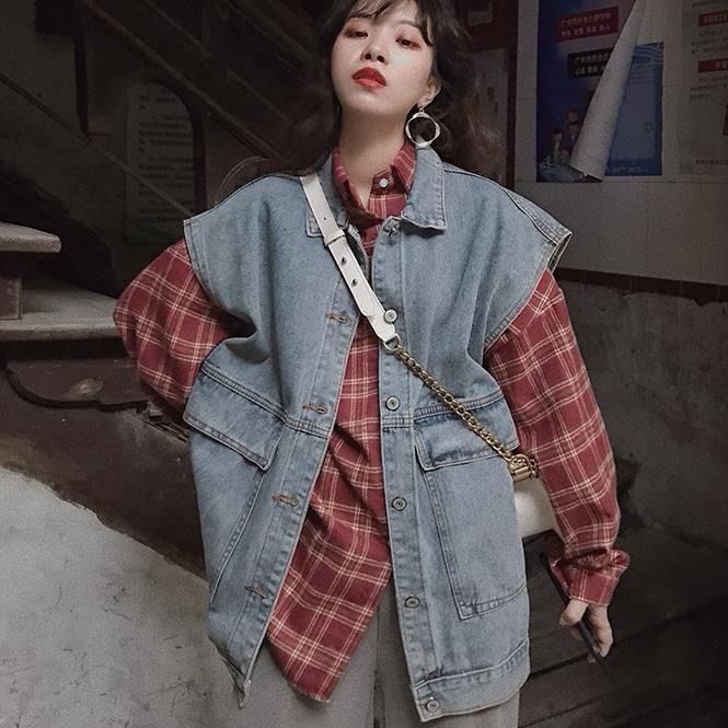 IMAODOU Áo Khoác Denim Không Tay Phong Cách Hàn Quốc 2021 | BigBuy360 - bigbuy360.vn