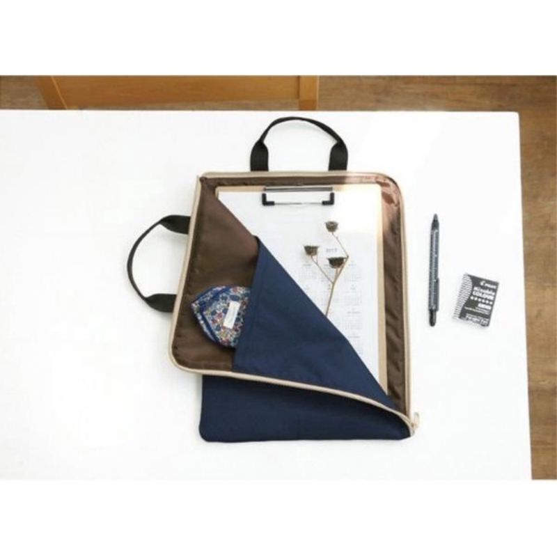 Túi vải canvas 2 lớp công sở đựng laptop, ipad, tài liệu  24x37