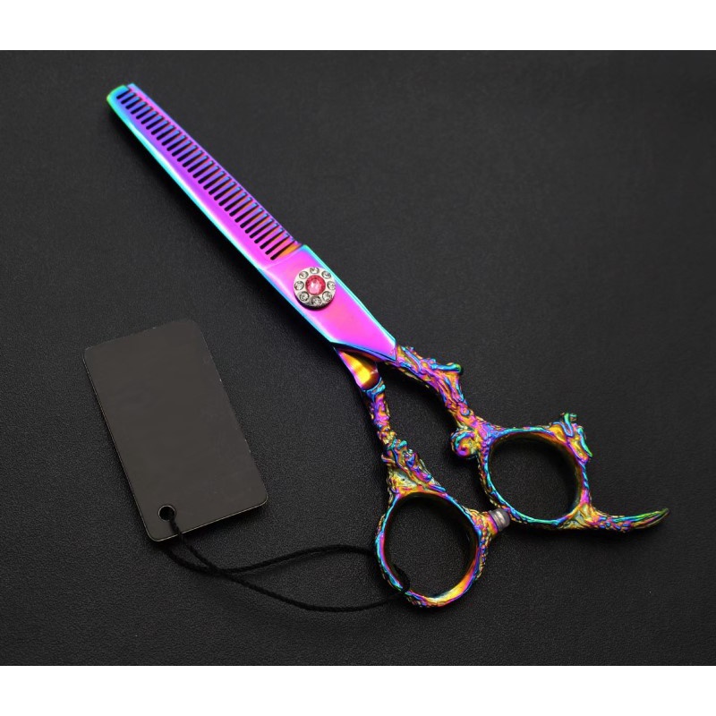 6 inch Kéo Cắt Tóc bằng thép không gỉ Mạ titan chuyên dụng