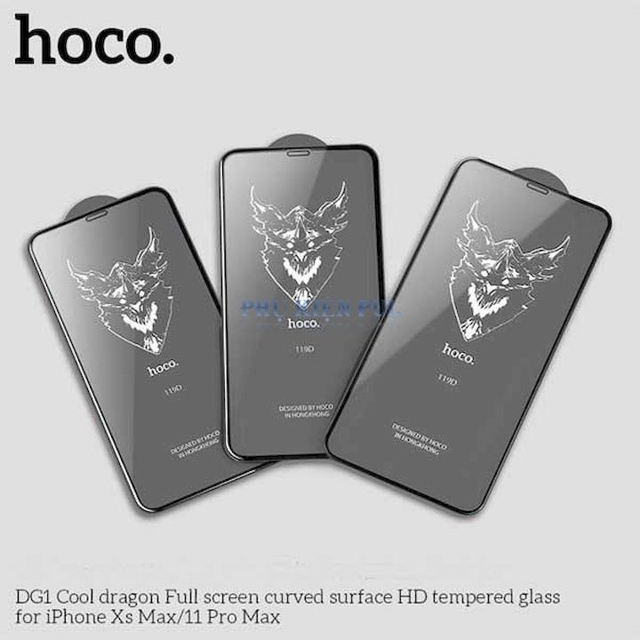 Kính Cường Lực Hoco 119D Iphone Ip 6+, Ip 6S+, Ip7, Ip8, Ip7+, Ip8+... Dragon Dg1 - Full Màn Có Thể Bẻ Cong 180 Độ