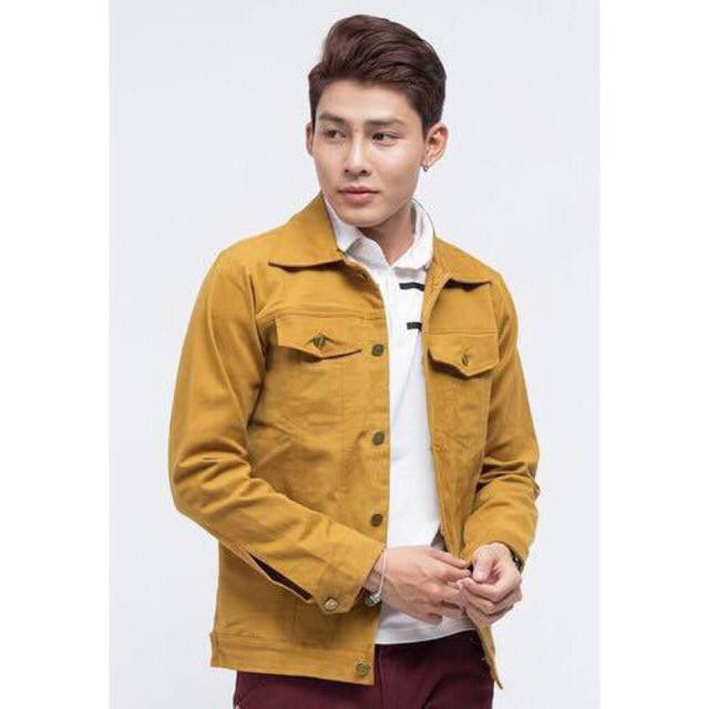 ÁO KHOÁC KAKI MÀU VÀNG - NGHỆ FOME RỘNG NAM VÀ NỮ MẶC  RẤT CHẤT. 0KS4