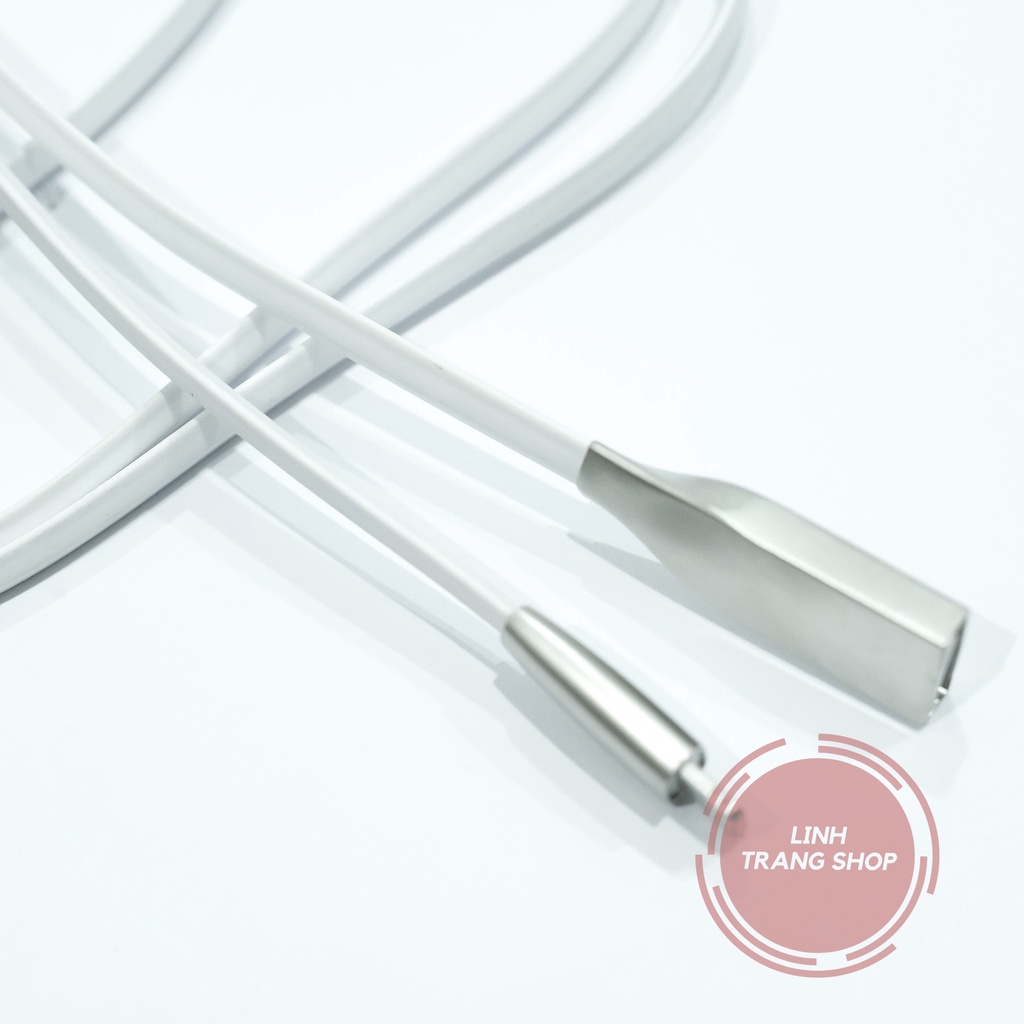 Cáp Sạc USB Chất Liệu Cao Su Dẹt Màu Trắng, Dây Sạc USB To Lai ing 2A