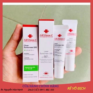 Kem chống nắng Cell Fusion C Laser Sunscreen 100 SPF PA50+++ 10ml