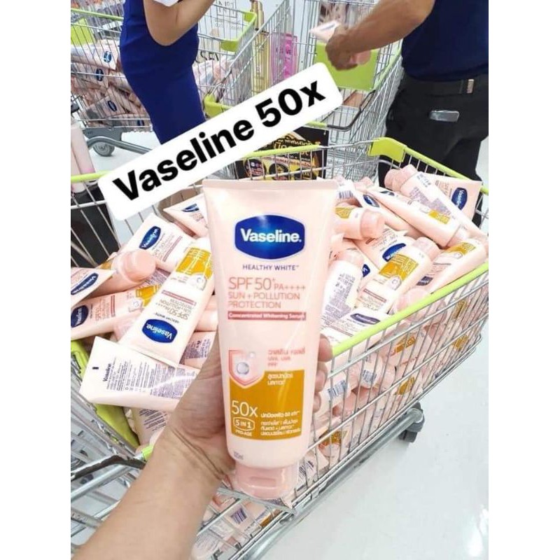 Duỡng thể Vaseline 50x Thái Lan 320ml hàng chính hãng