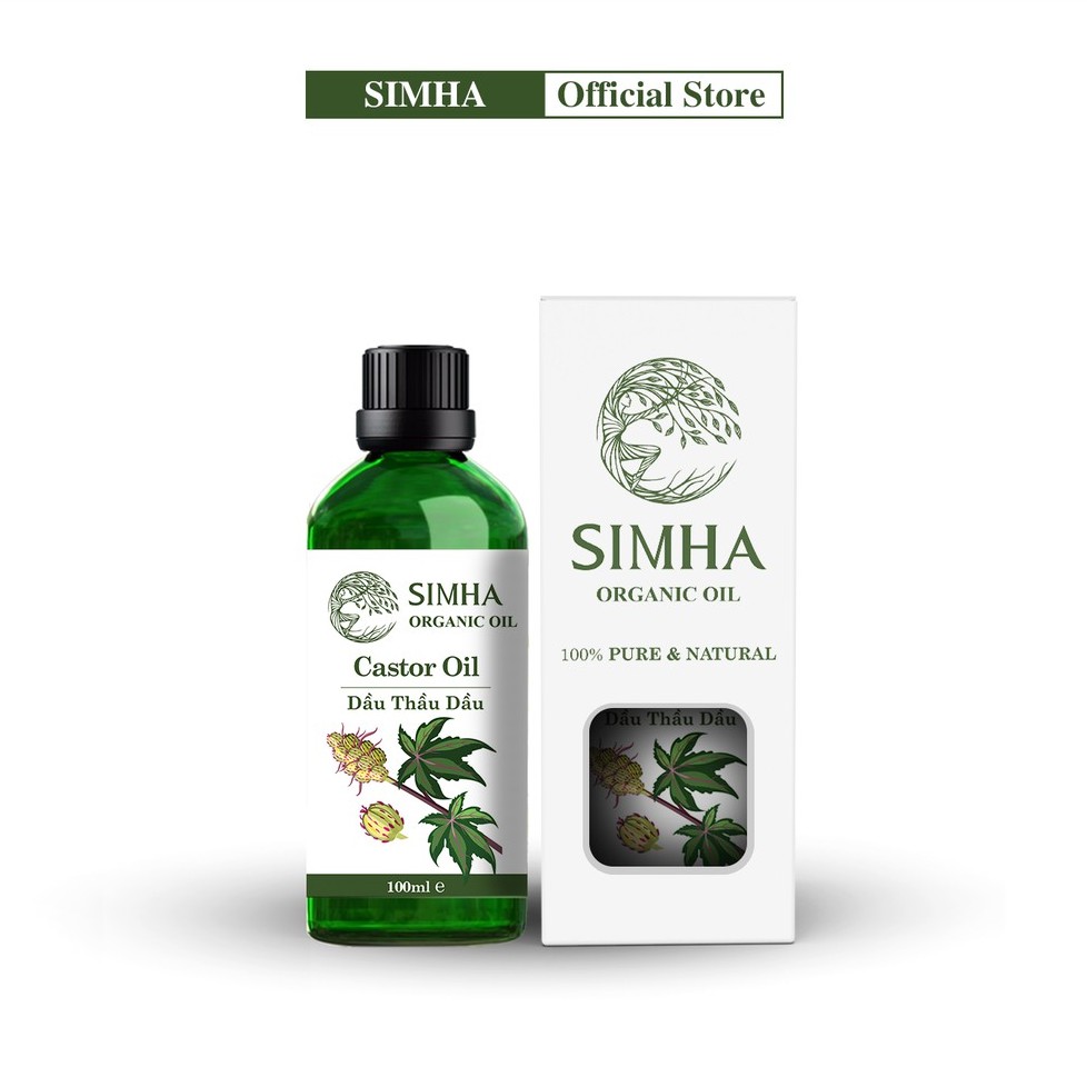 Dầu Thầu Dầu SIMHA giảm lão hóa, dưỡng ẩm da loại 100ml