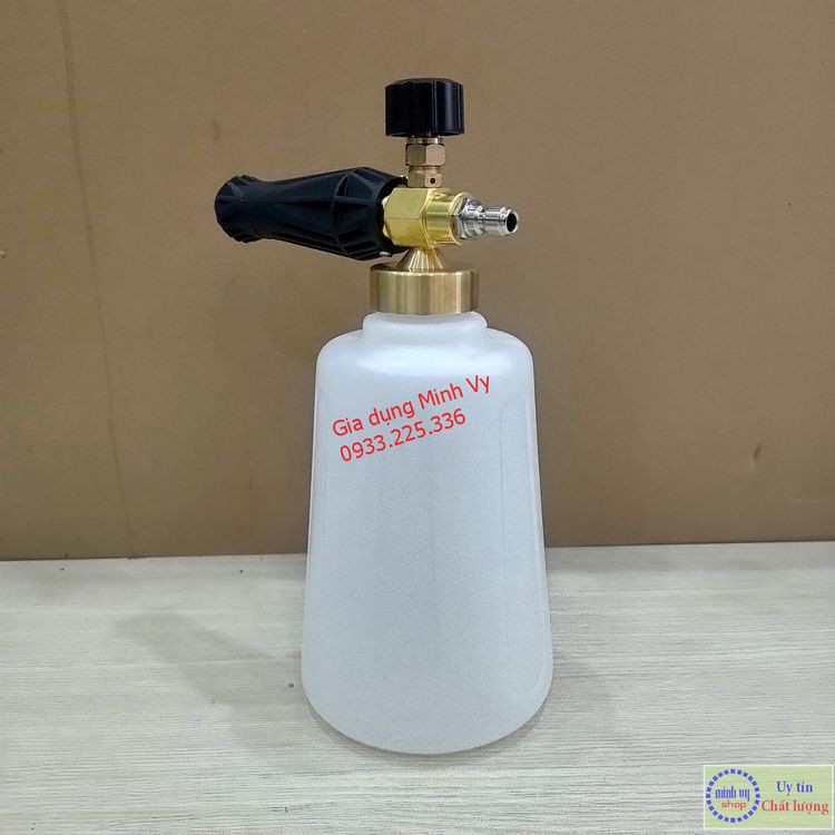 Bình tạo bọt tuyết gắn súng phun rửa xe dung tích 1.5L đầu to BT1.5LV4