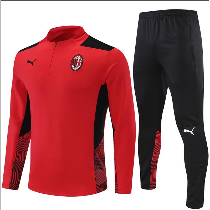 Áo Bóng Đá A + + + + Dây Kéo Nửa Thân AC milan 2022 / 23