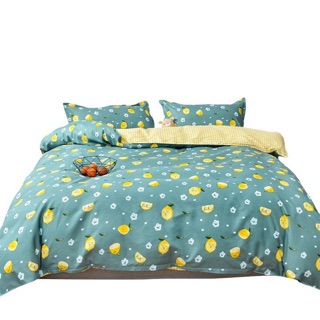 Set Chăn Ga Gối Cotton Poly nhập khẩu quả chanh